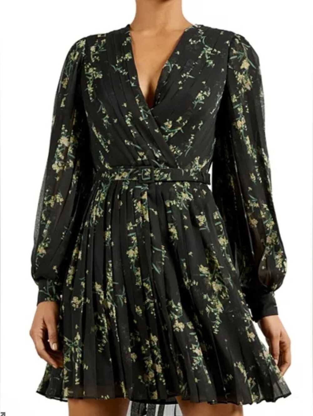 NWT Ted BakerPapyrus Pleated Mini Dress, US 10
